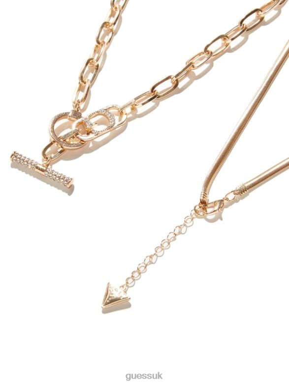 GUESS Women Layered Necklace Set Gold Accessory V28V63876