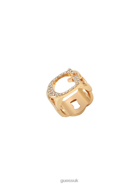 GUESS Women Rhinestone G Ring Gold Accessory V28V63903
