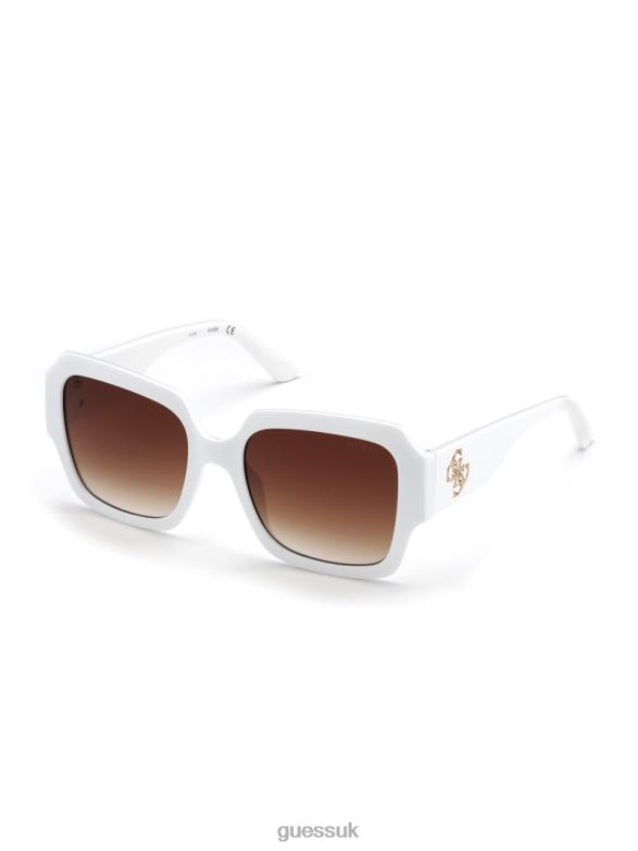 GUESS Women Addison Butterfly Sunglasses White Accessory V28V63695