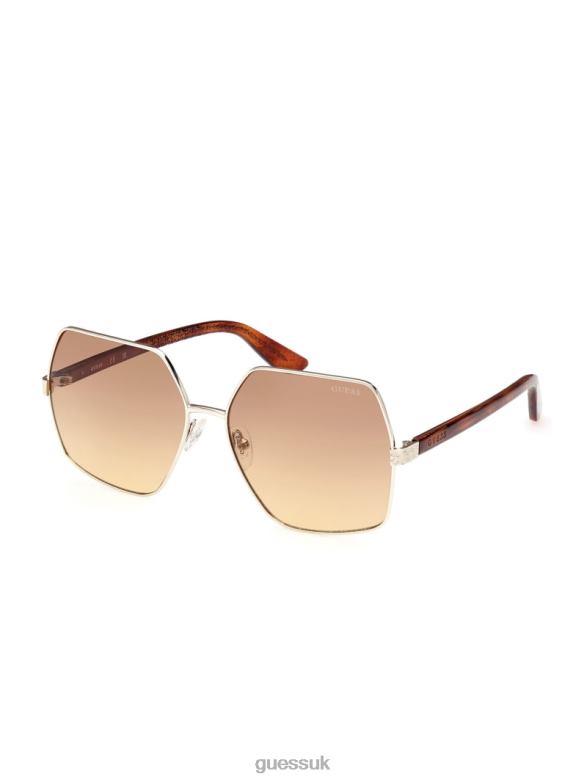 GUESS Women Aurora Oversized Trim Sunglasses Tortoise Accessory V28V63652
