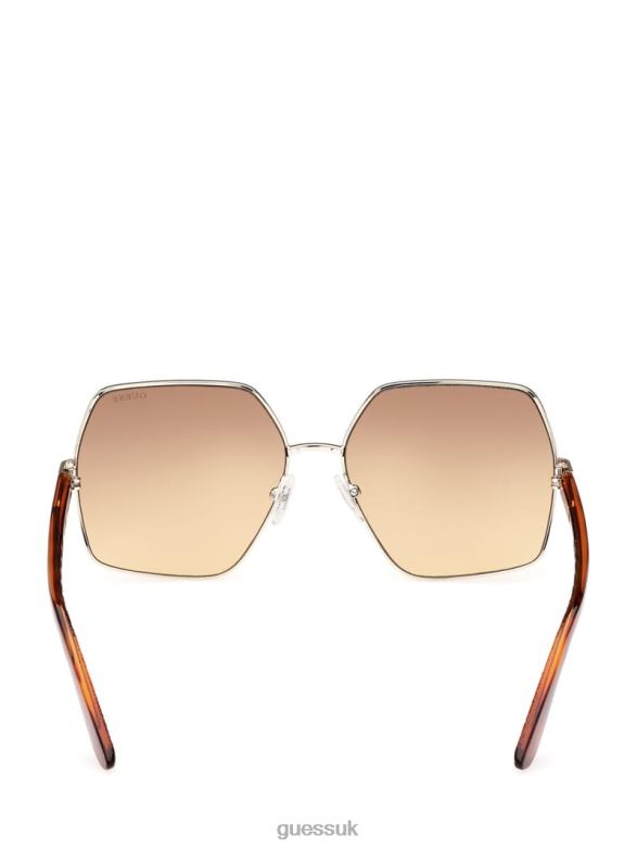 GUESS Women Aurora Oversized Trim Sunglasses Tortoise Accessory V28V63652