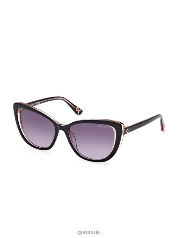 GUESS Women Breast Cancer Awareness Cat Eye Sunglasses Silver Accessory V28V63678