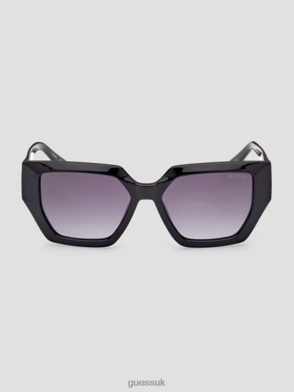 GUESS Women Emilia Geometric Plastic Sunglasses Silver Accessory V28V63736