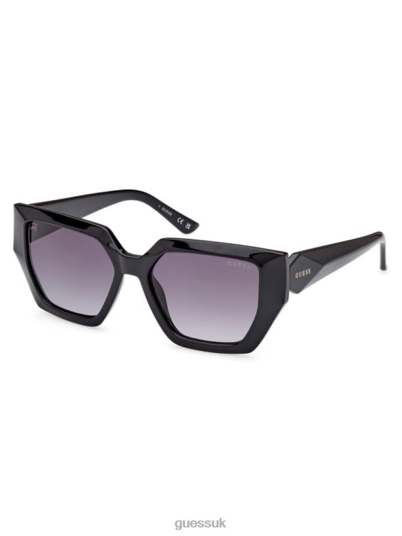 GUESS Women Emilia Geometric Plastic Sunglasses Silver Accessory V28V63736