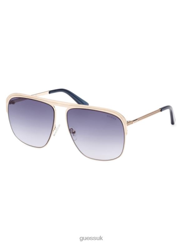 GUESS Women Metal Aviator Sunglasses Green Accessory V28V63722