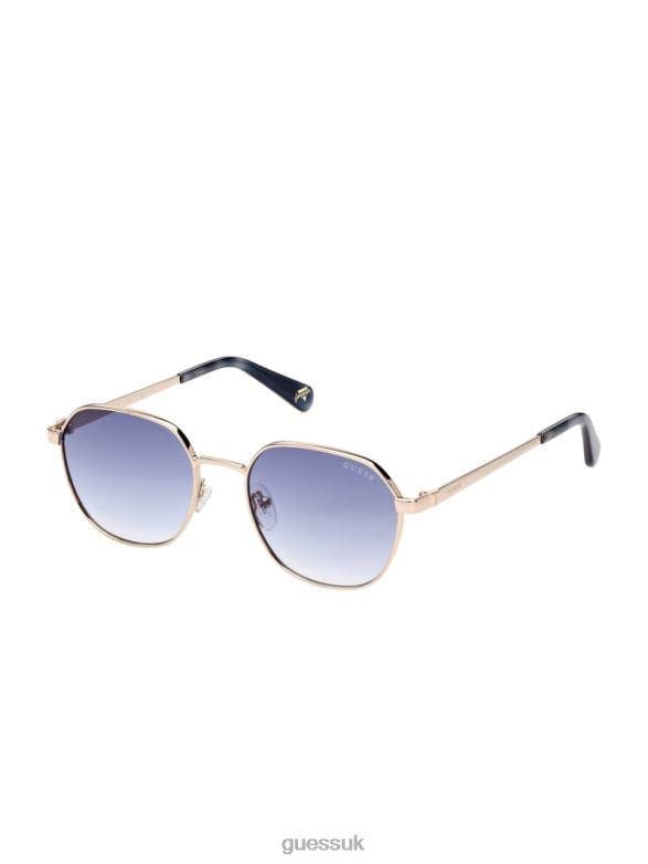 GUESS Women Metal Geometric Sunglasses Green Accessory V28V63721