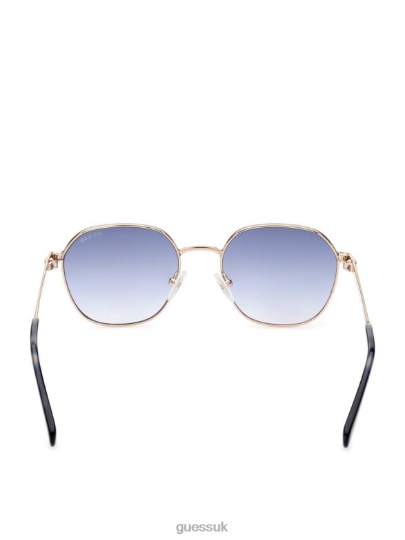 GUESS Women Metal Geometric Sunglasses Green Accessory V28V63721