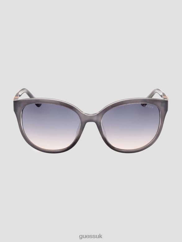 GUESS Women Milky Plastic Cat-Eye Sunglasses Blue Accessory V28V63658