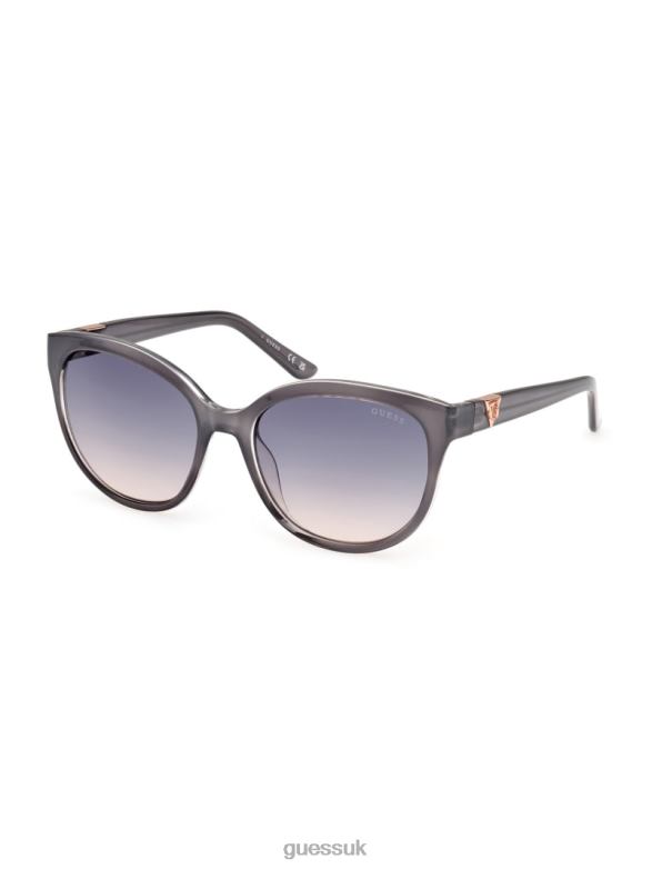 GUESS Women Milky Plastic Cat-Eye Sunglasses Blue Accessory V28V63658
