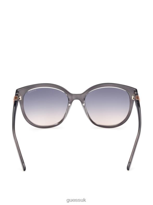 GUESS Women Milky Plastic Cat-Eye Sunglasses Blue Accessory V28V63658