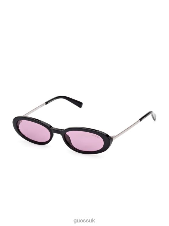 GUESS Women Originals Oval Sunglasses Black Accessory V28V63737