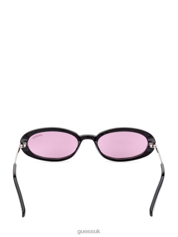 GUESS Women Originals Oval Sunglasses Black Accessory V28V63737