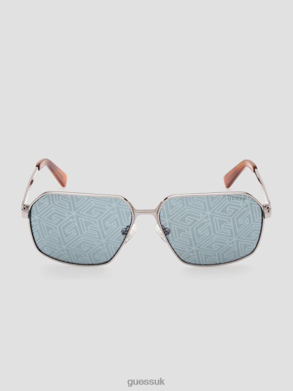 GUESS Women Otto Navigator Metal Sunglasses Olive Accessory V28V63759