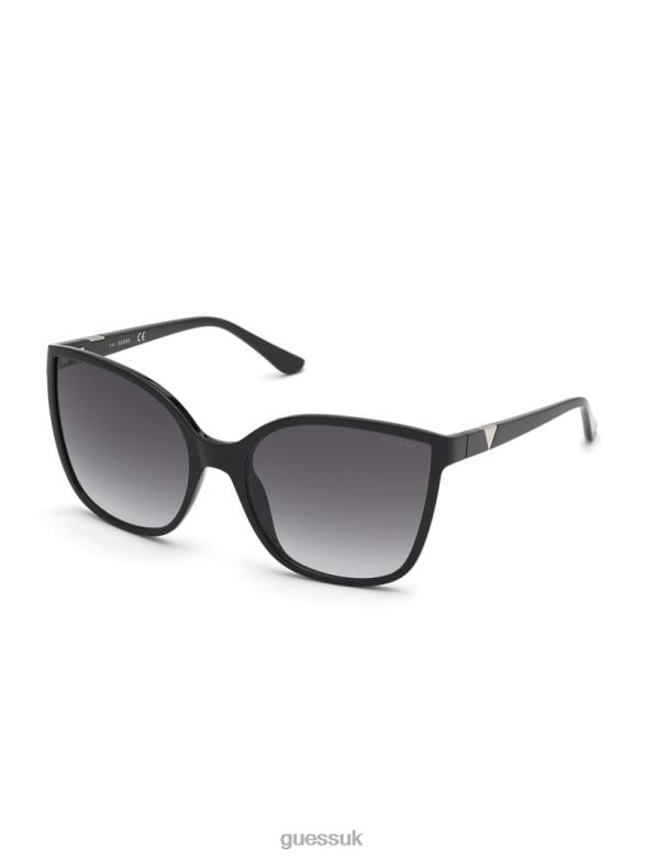 GUESS Women Oversized Cat-Eye Sunglasses Silver Accessory V28V63715