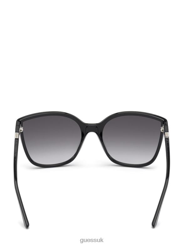 GUESS Women Oversized Cat-Eye Sunglasses Silver Accessory V28V63715