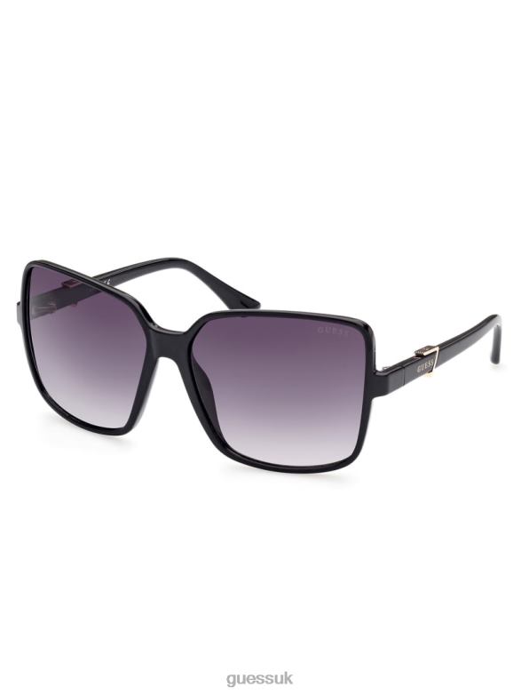 GUESS Women Oversized Square Logo Sunglasses Silver Accessory V28V63757