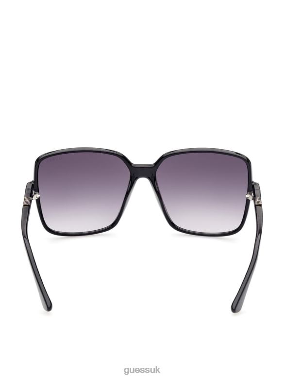 GUESS Women Oversized Square Logo Sunglasses Silver Accessory V28V63757
