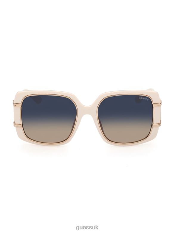 GUESS Women Oversized Square Sunglasses White Accessory V28V63714