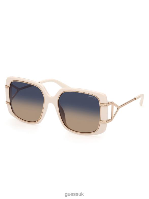 GUESS Women Oversized Square Sunglasses White Accessory V28V63714