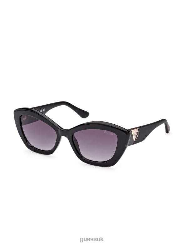 GUESS Women Plastic Cat-Eye Sunglasses Silver Accessory V28V63676