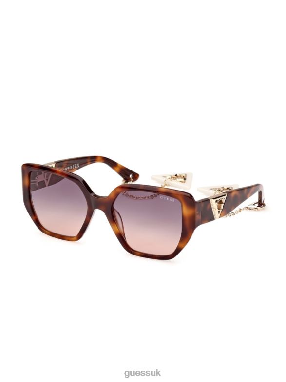 GUESS Women Plastic Cat-Eye Sunglasses Tort Accessory V28V63666