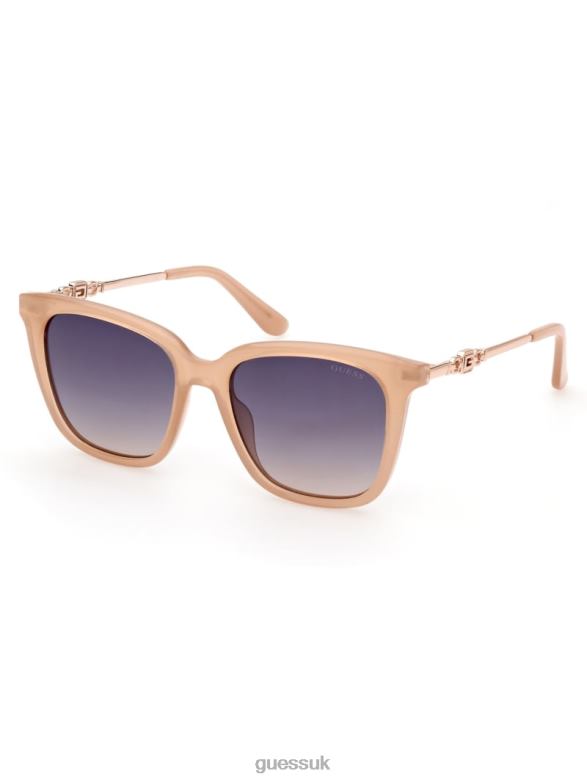 GUESS Women Plastic Square G Sunglasses Blush Accessory V28V63650