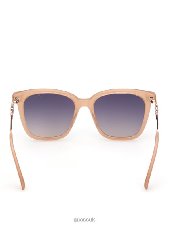 GUESS Women Plastic Square G Sunglasses Blush Accessory V28V63650