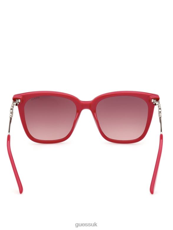 GUESS Women Plastic Square G Sunglasses Pink Accessory V28V63664
