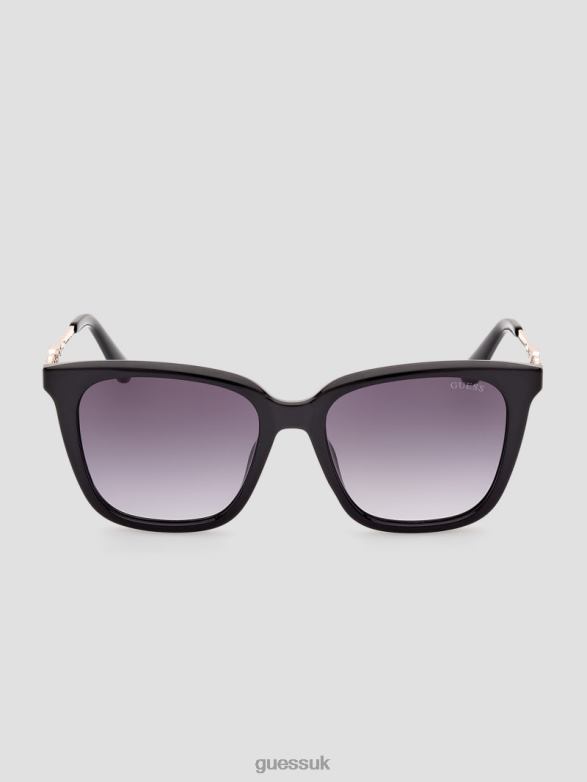 GUESS Women Plastic Square G Sunglasses Silver Accessory V28V63726