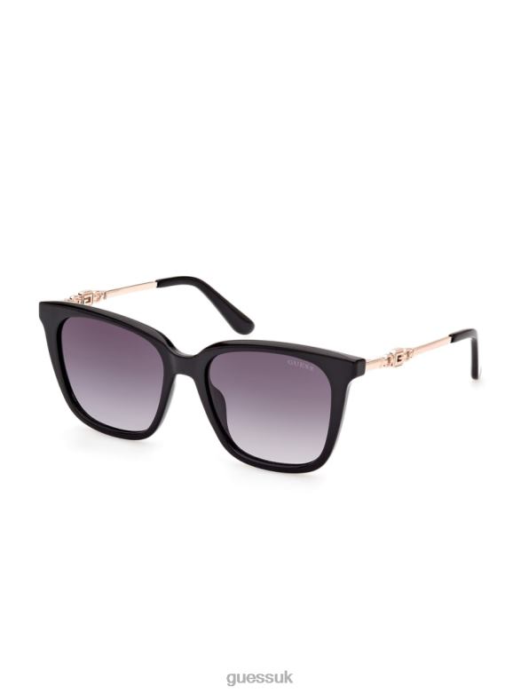 GUESS Women Plastic Square G Sunglasses Silver Accessory V28V63726