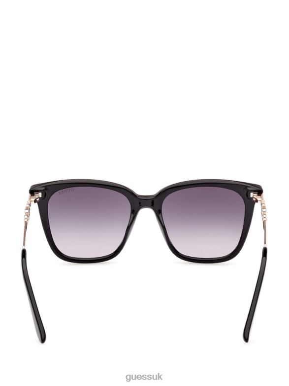 GUESS Women Plastic Square G Sunglasses Silver Accessory V28V63726