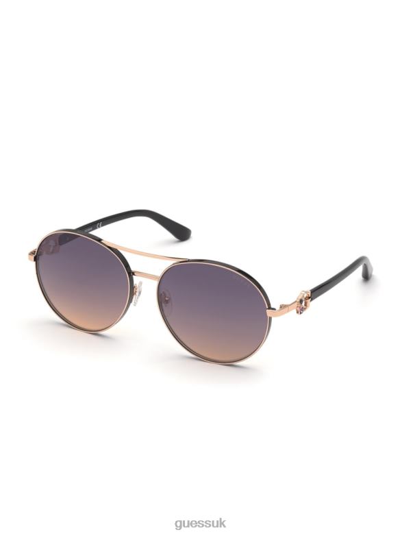 GUESS Women Sally Aviator Sunglasses Masa Wash Accessory V28V63710