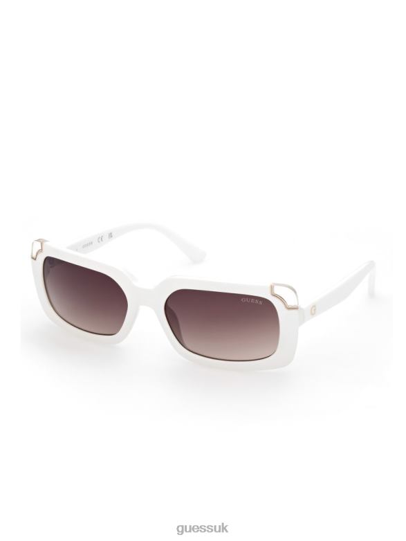 GUESS Women Square Logo Sunglasses White Accessory V28V63685