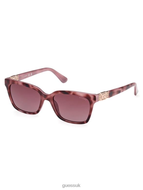 GUESS Women Square Plastic Sunglasses Purple Accessory V28V63675