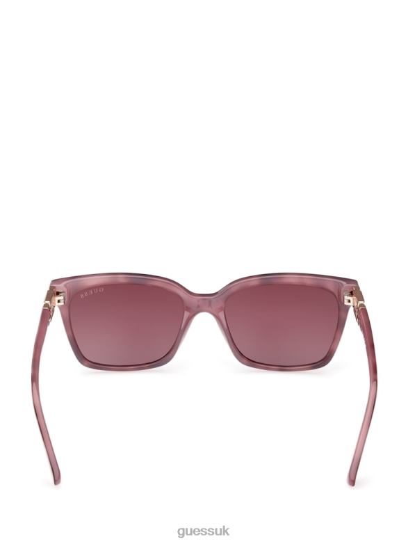 GUESS Women Square Plastic Sunglasses Purple Accessory V28V63675