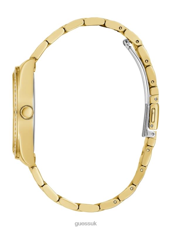 GUESS Women Analog Watch Gold-Tone and Black Accessory V28V63618