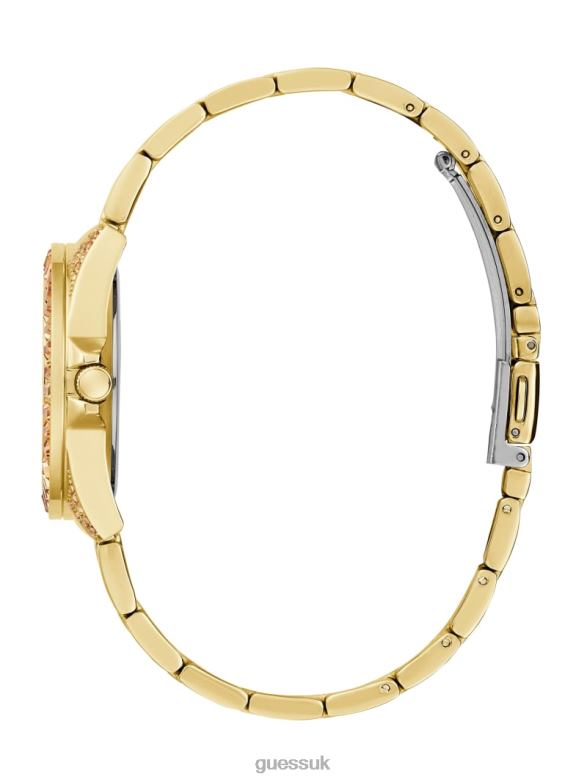 GUESS Women Crystal Analog Watch Gold Accessory V28V63615