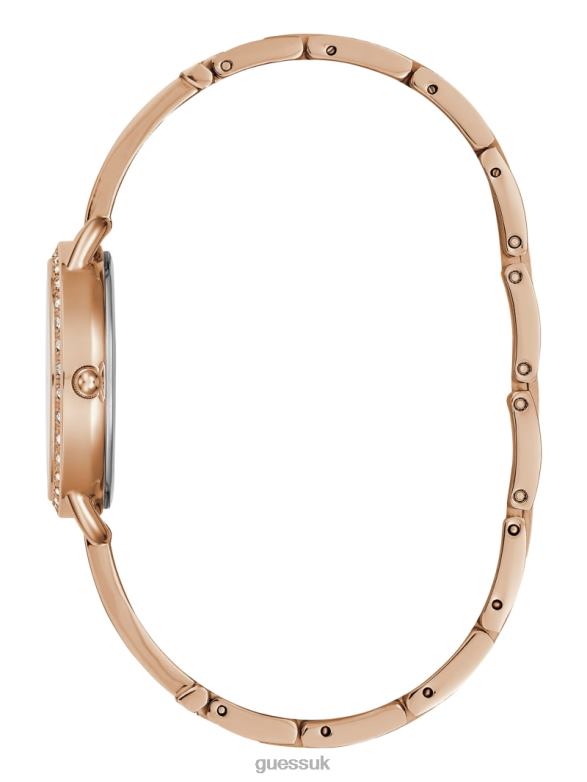 GUESS Women Crystal Analog Watch Rose Gold Accessory V28V63595