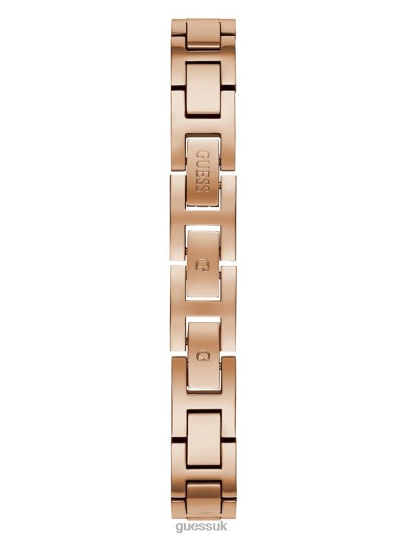 GUESS Women Crystal Analog Watch Rose Gold Accessory V28V63595