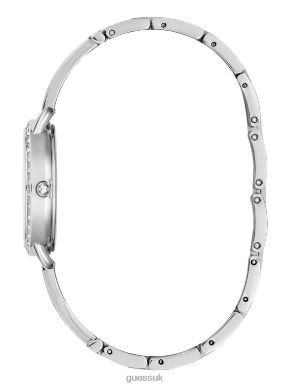 GUESS Women Crystal Analog Watch Silver Accessory V28V63644