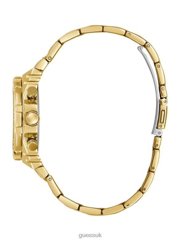GUESS Women Crystal Cut-Through Multifunction Watch Gold Accessory V28V63611