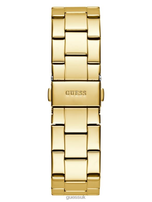GUESS Women Crystal Multifunction Watch Gold Accessory V28V63576