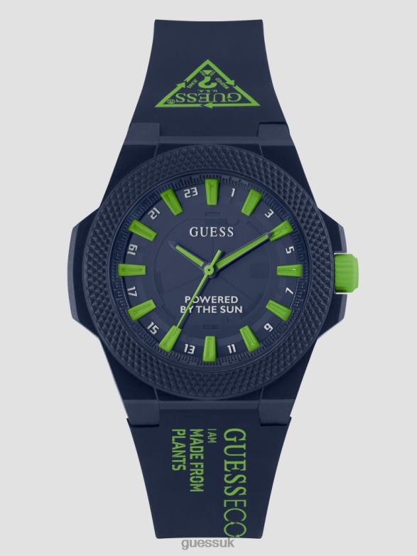 GUESS Women Eco Analog Watch Navy and Green Accessory V28V63594