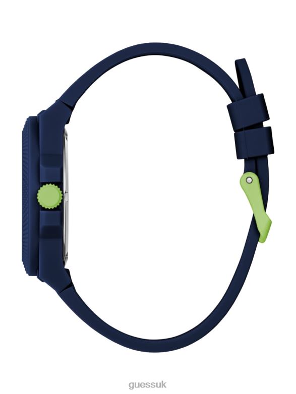 GUESS Women Eco Analog Watch Navy and Green Accessory V28V63594