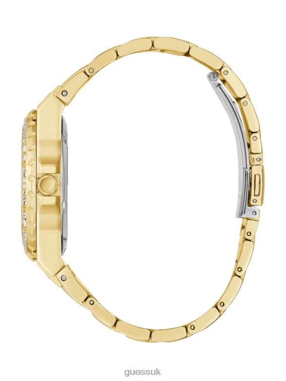 GUESS Women Exposed Dial Analog Watch Gold Accessory V28V63593