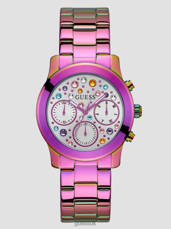 GUESS Women Fantasia Iridescent Multifunctional Watch Rose Gold Accessory V28V63578