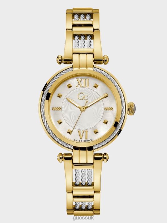 GUESS Women Gc Cable Twist Analog Watch Gold Accessory V28V63572
