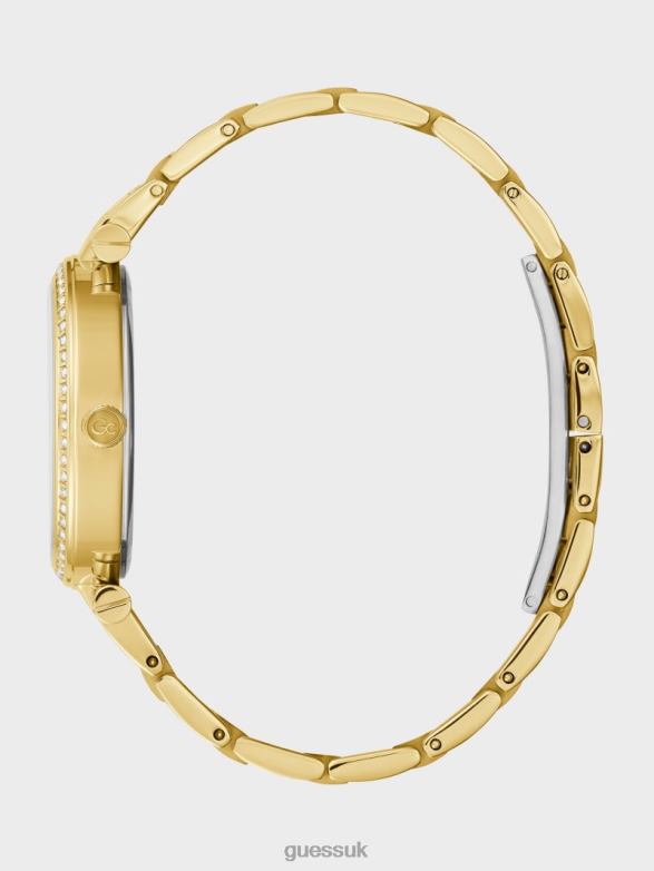 GUESS Women Gc Crystal Analog Watch Gold Accessory V28V63586