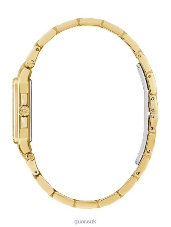 GUESS Women Gc Petite Square Analog Watch Gold Accessory V28V63583