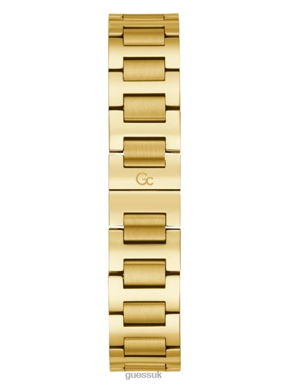 GUESS Women Gc Petite Square Analog Watch Gold Accessory V28V63583